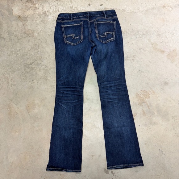 Silver Jeans Co Elyse Slim Bootcut Dark Wash Denim Jeans W33 L33 - Picture 8 of 9